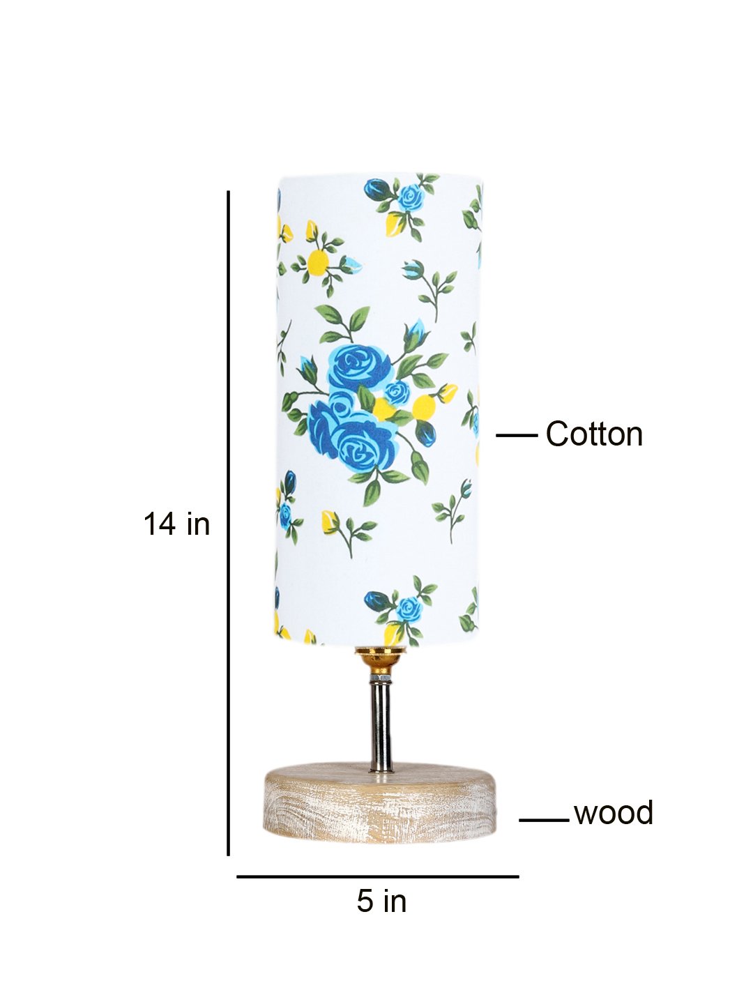 Ambika Home Multi Wood White Brushed Decorative Table Lamp | Premium Handmade Home Decor | Bedroom Living Room Bedside Hotel Café | WK16 - Image 7
