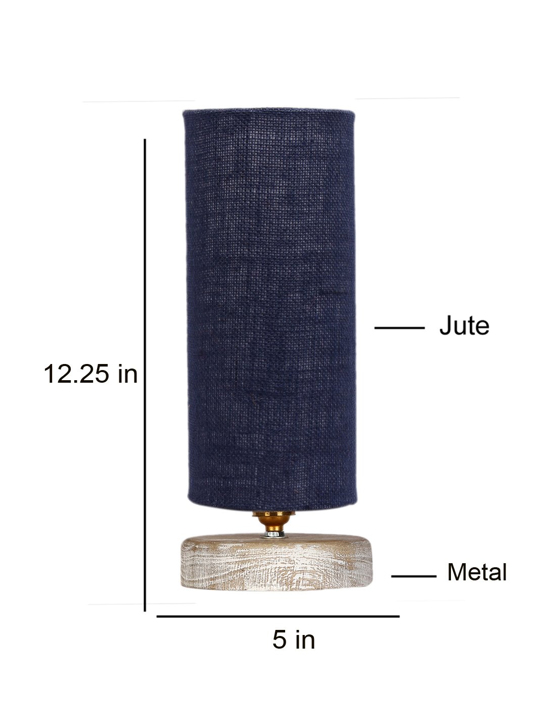Ambika Home Blue Wood White Brushed Decorative Table Lamp | Premium Handmade Home Decor | Bedroom Living Room Bedside Hotel Café | WK53 - Image 7