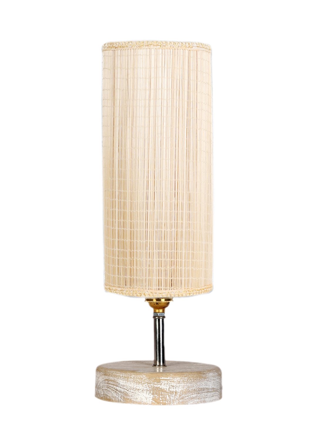 Ambika Home Beige Boho Bamboo White Brushed Decorative Table Lamp | Premium Handmade Home Decor | Bedroom Living Room Bedside Hotel Café | WK02 - Image 8