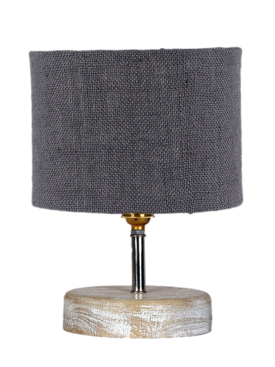 Ambika Home Grey Wood White Brushed Decorative Table Lamp | Premium Handmade Home Decor | Bedroom Living Room Bedside Hotel Café | WK40 - Image 8