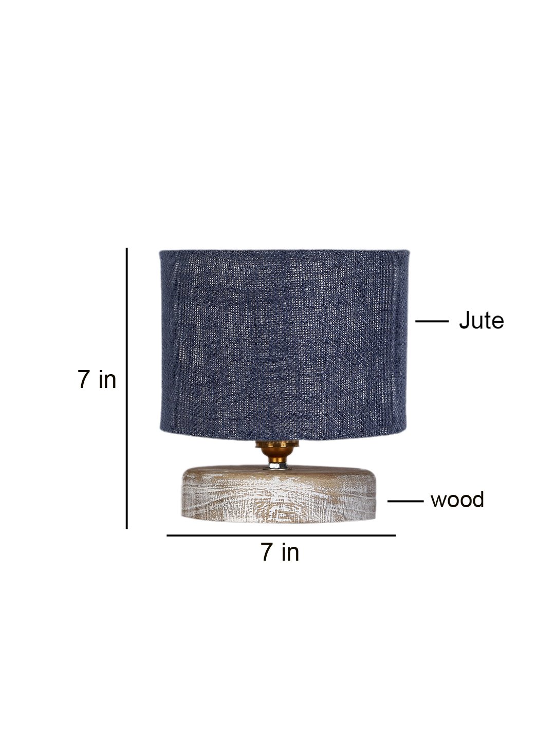 Ambika Home Blue Wood White Brushed Decorative Table Lamp | Premium Handmade Home Decor | Bedroom Living Room Bedside Hotel Café | WK74 - Image 8