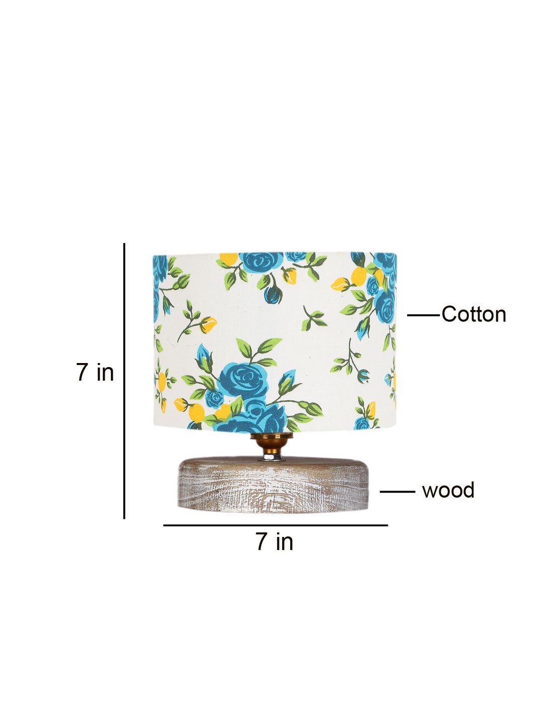 Ambika Home Multi Wood White Brushed Decorative Table Lamp | Premium Handmade Home Decor | Bedroom Living Room Bedside Hotel Café | WK76 - Image 8