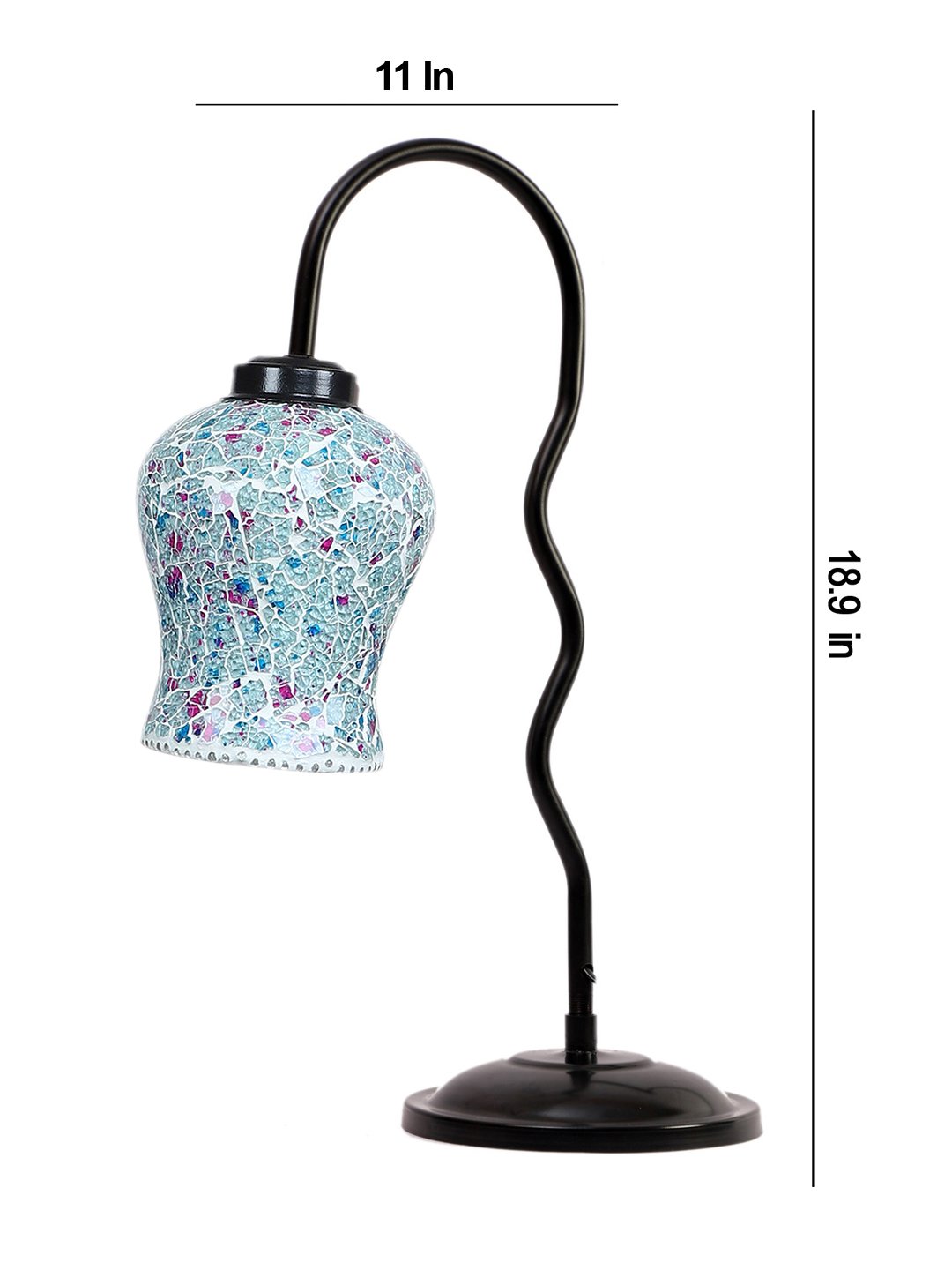 Ambika Home Scandinavian Multi Iron Table Lamp with Designer Shade for Hotel | Premium Home Decor Bedside Lamp - Image 4